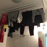 plafonddroogrek 7 stangen in een badkamer