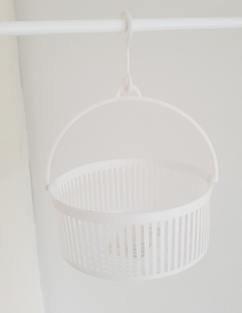 Mandje voor wasknijpers wit