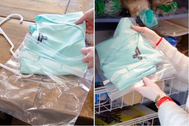 kleding drogen in de vriezer