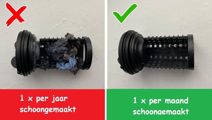 filter niet schoonmaken
