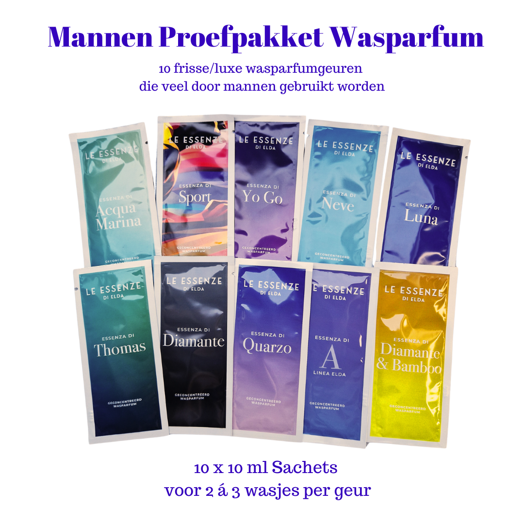 mannen proefpakket wasparfum 10 stuks